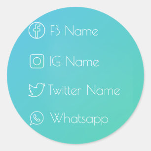 Social network Cool! Classic Round Sticker