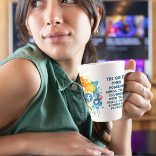 Social Network Icons Latte Mug