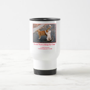 Social Networking for Cats Travel Mug