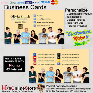 Social Networking QR Code Business Cards of 100
