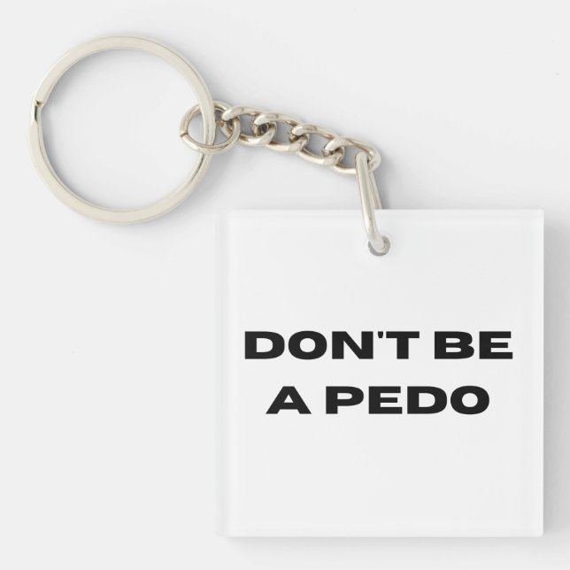 Social Responsibility Against Children Pedophilia Key Ring (Front)