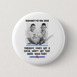 social safety net ryan romney tshirt.jpg 6 cm round badge