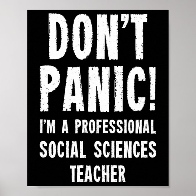 Social Sciences Teacher  Poster (Front)