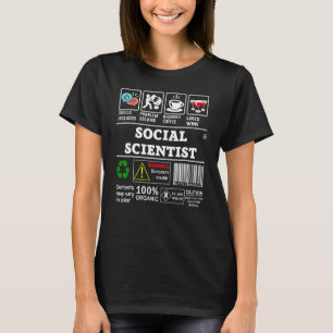 Social Scientist Label Skills Solving Coffee Wine  T-Shirt
