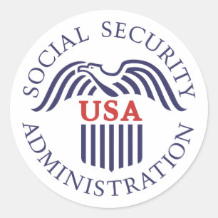 Social Security Administration Classic Round Sticker