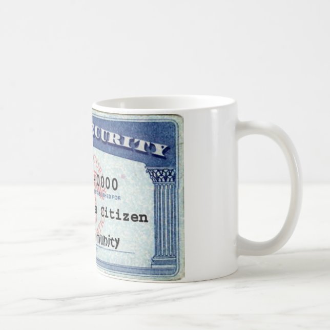 Social Security Card Coffee Mug (Right)