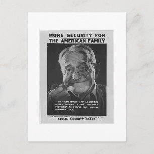 Social Security Grandpa, 1930s - Customised Postcard