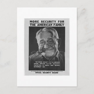 Social Security Grandpa, 1930s - Customised Postcard
