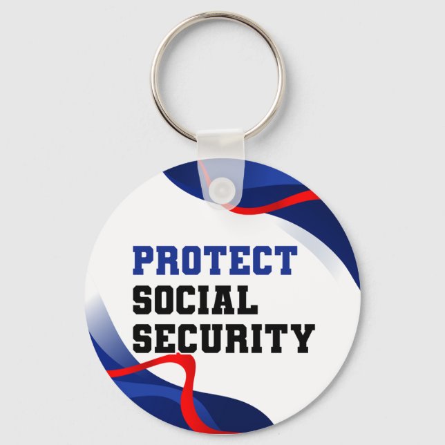 Social Security Political Anti Trump Accessory Key Ring (Front)