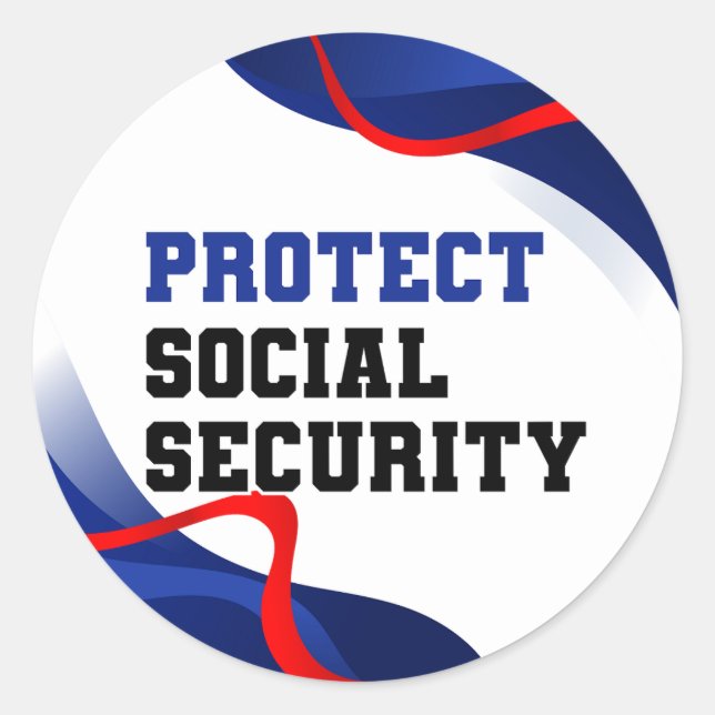 Social Security Political Anti Trump Classic Round Sticker (Front)