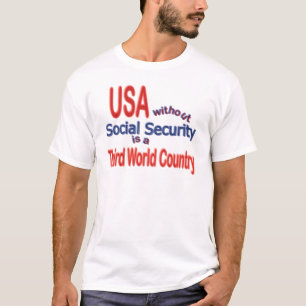 Social Security USA! Personalise Background. T-Shirt
