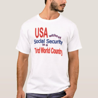 Social Security USA! Personalise Background. T-Shirt