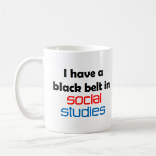 Social studies black belt coffee mug