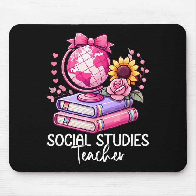 Social Studies History Teacher Earth Globe Back To Mouse Mat (Front)