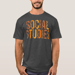 Social Studies leopard Squad Cute Fall Autumn Than T-Shirt