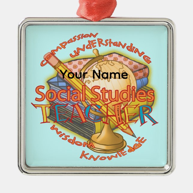 Social Studies Teacher ornament (Front)