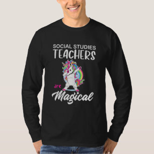 Social Studies Teachers Are Magical Cute Unicorn T-Shirt