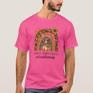 Social Studies Thankful Grateful Blessed Women Tha T-Shirt