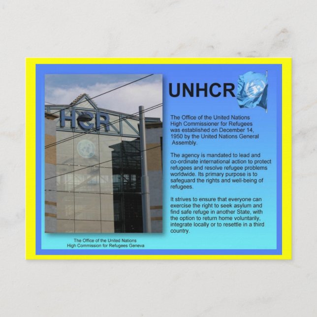 Social Studies, UNHCR, Geneva Postcard (Front)