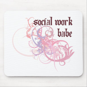 Social Work Babe Mouse Mat