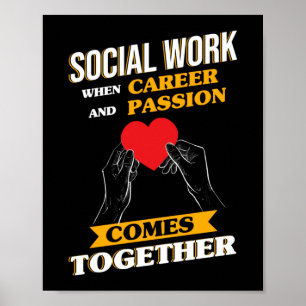 Social Work Career And Passion Social Worker Poster