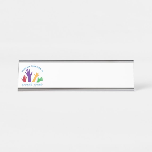Social Work Desk Name Plate (Front)