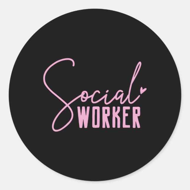 Social Work Social Worker Classic Round Sticker (Front)