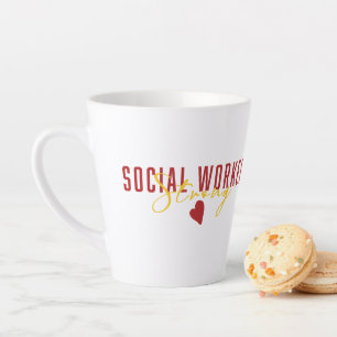 Social Work Strong Alma Mater  Inspired Latte Mug