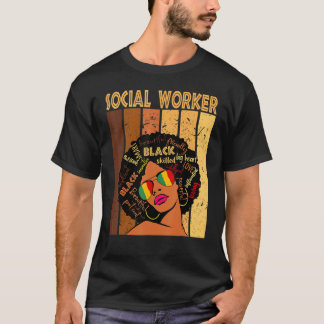 Social Worker Afro African American Black History T-Shirt