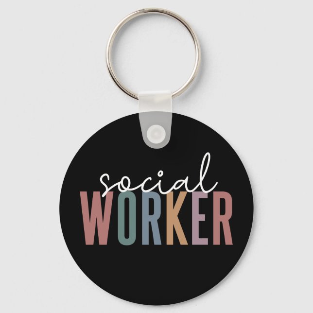 Social Worker Appreciation and graduation Gifts Key Ring (Front)