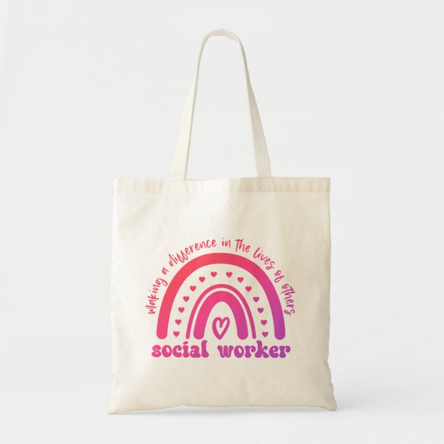 Social Worker Appreciation and Graduation Tote Bag (Front)