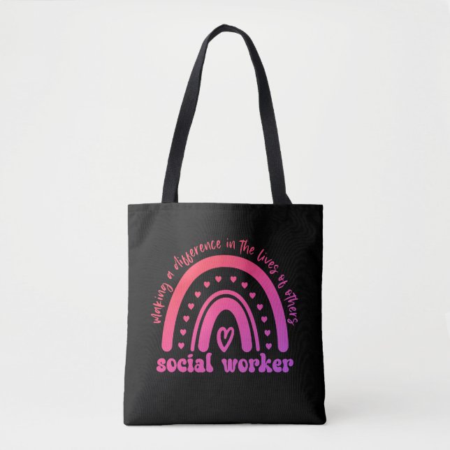 Social Worker Appreciation and Graduation Tote Bag (Front)