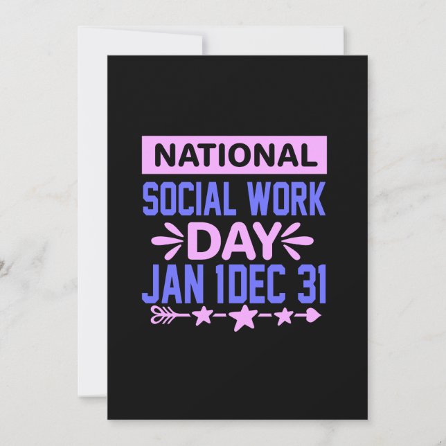 Social Worker Appreciation Thank You Card (Front)
