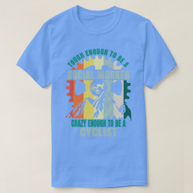 Social Worker Biker Design T-Shirt (Design Front)