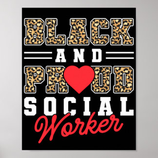 Social Worker Black And Proud Social Worker Poster