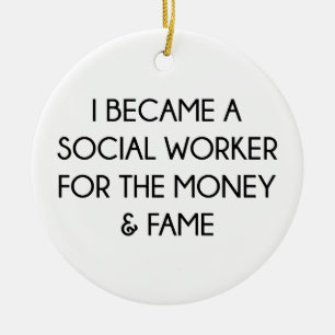 Social Worker Ceramic Tree Decoration
