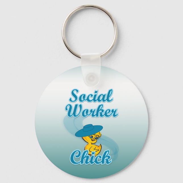 Social Worker Chick #3 Key Ring (Front)