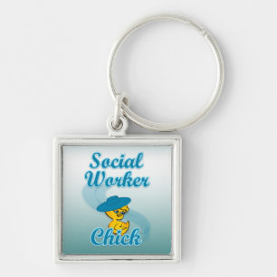 Social Worker Chick #3 Key Ring
