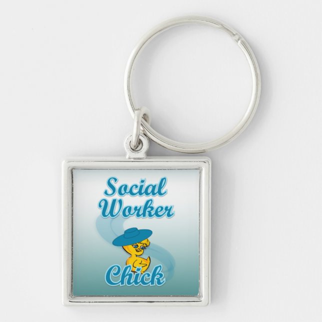 Social Worker Chick #3 Key Ring (Front)