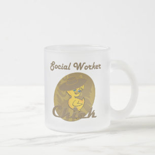 Social Worker Chick #6 Frosted Glass Coffee Mug