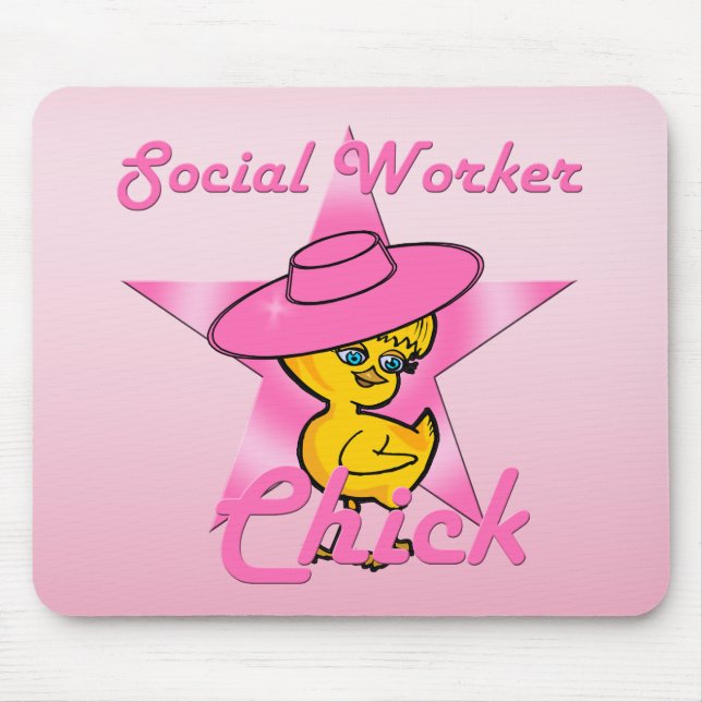 Social Worker Chick #8 Mouse Mat (Front)
