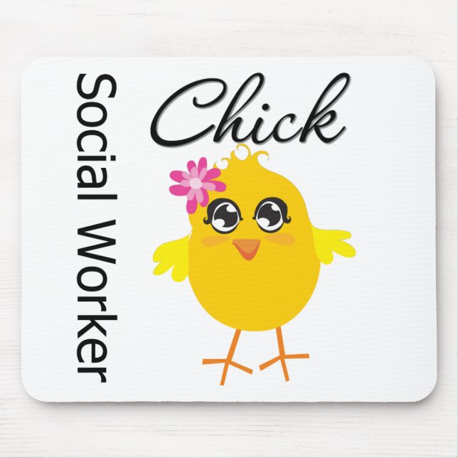Social Worker Chick Mouse Mat (Front)