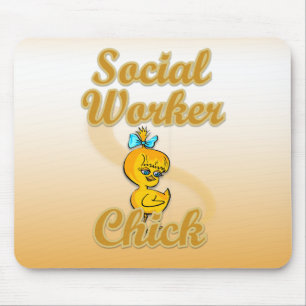Social Worker Chick Mouse Mat