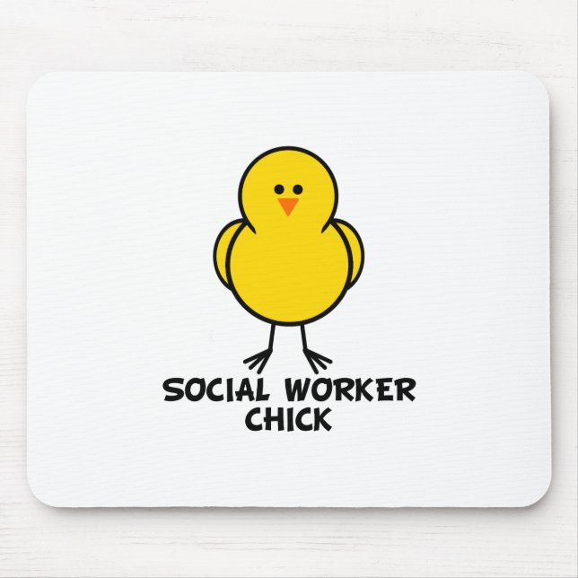Social Worker Chick Mouse Mat (Front)
