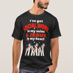 Social Worker Christian Jesus MSW Student Men Wom T-Shirt