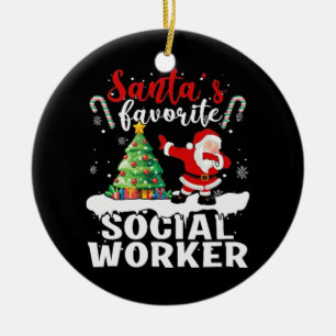 Social Worker Christmas Ceramic Tree Decoration