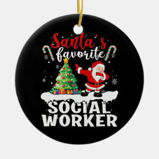 Social Worker Christmas Ceramic Tree Decoration