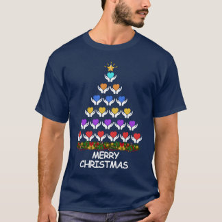 Social Worker Christmasree Merry Christmas retro T-Shirt