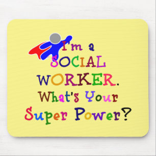 Social Worker Colourful Design Mouse Mat