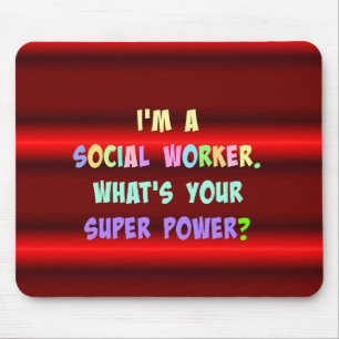 Social Worker Colourful Design Mouse Mat